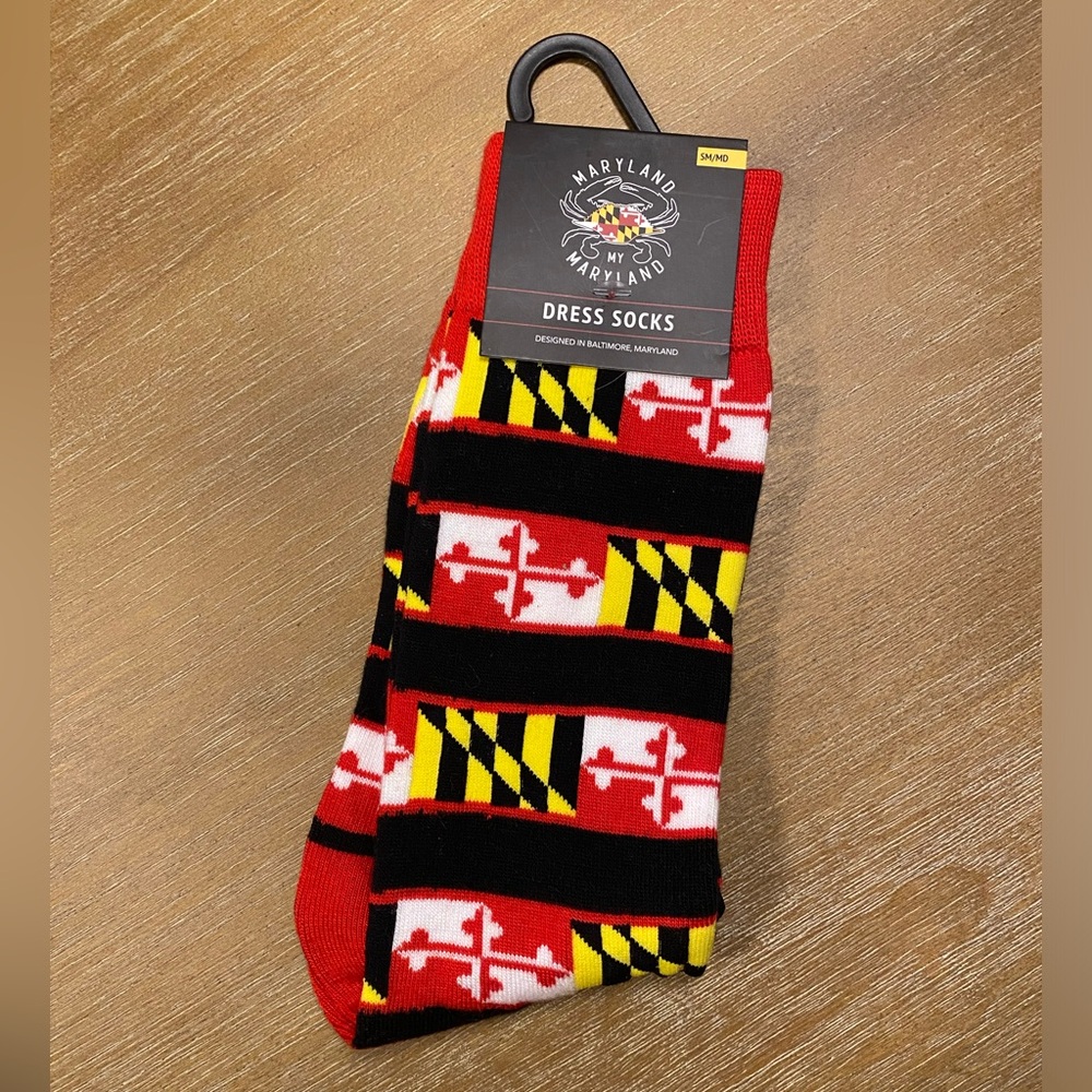 Maryland Flag Print Socks